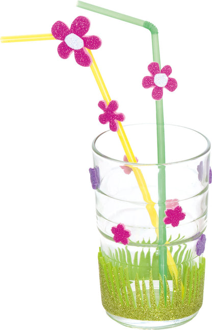 Glitter Moosgummi 29x20cm selbstklebend 5 Bogen je Fb.