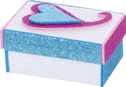 Glitter Moosgummi 29x20cm selbstklebend 5 Bogen je Fb.