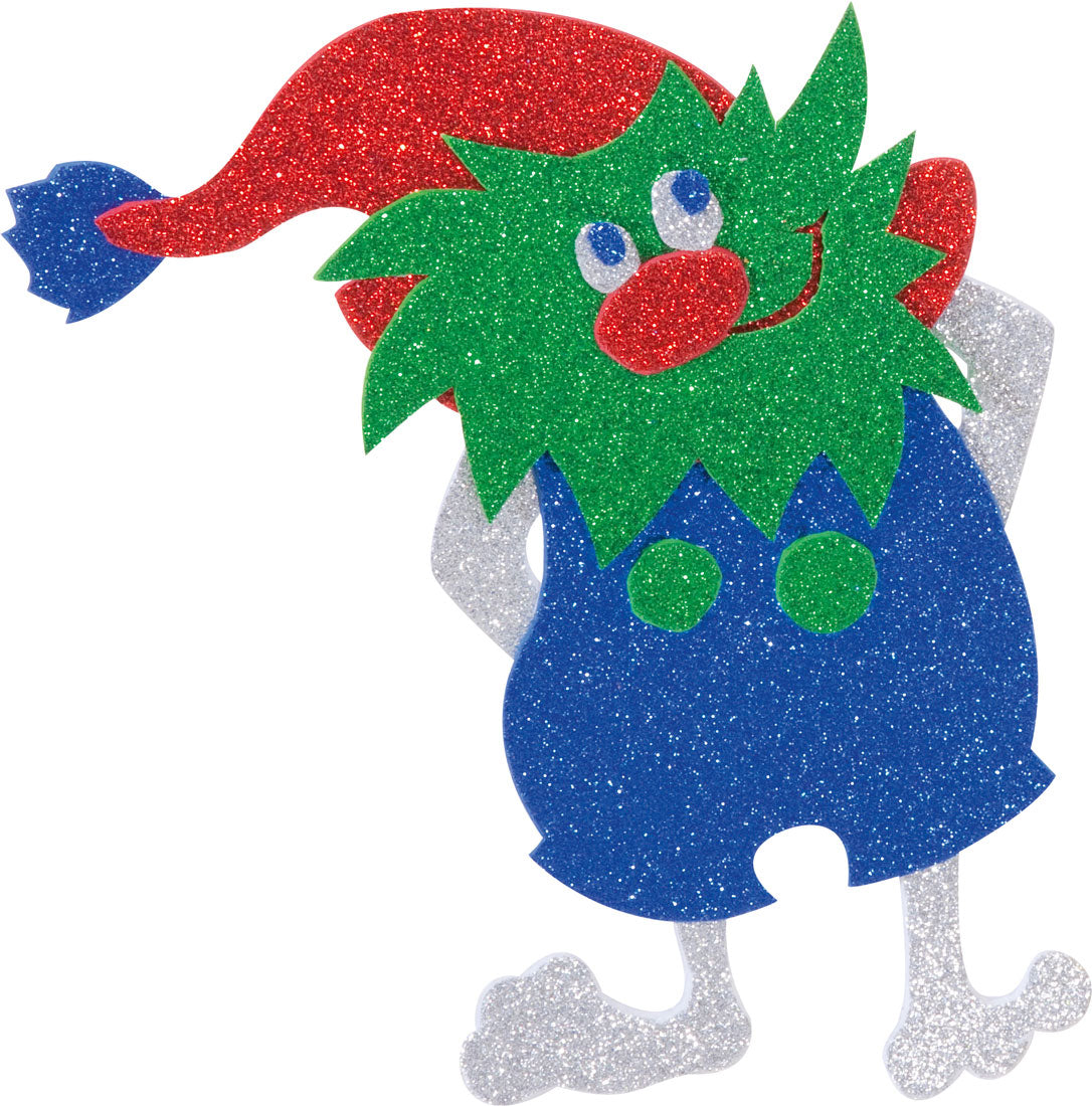 Glitter Moosgummi 29x20cm selbstklebend 5 Bogen je Fb.