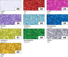 Glitter Moosgummi 29x20cm selbstklebend 5 Bogen je Fb.