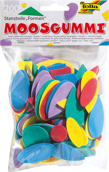Moosgummi-Stanzteile Formen 200tlg.