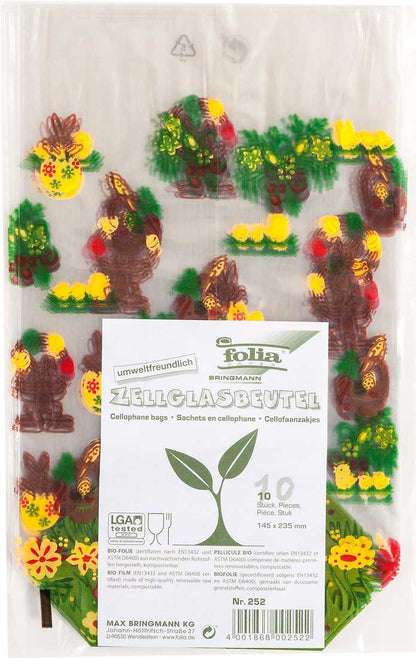 Zellglasbeutel mit Osterdruck 14,5 x 23,5cm