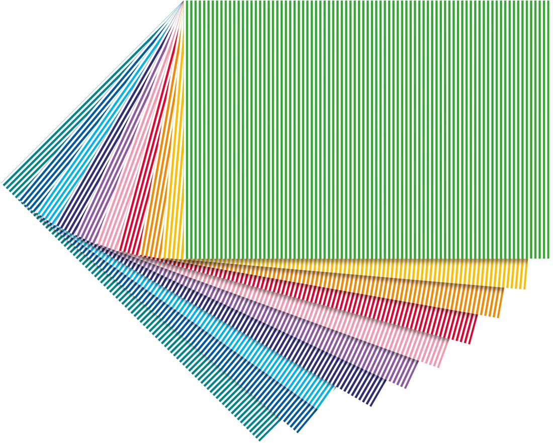 Motivkarton Streifen klein 50x70 cm 10 Bogen