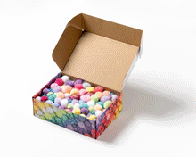 Pompons Pastell Mix  300 g ca. 1050 Stück, 1,5-4 cm