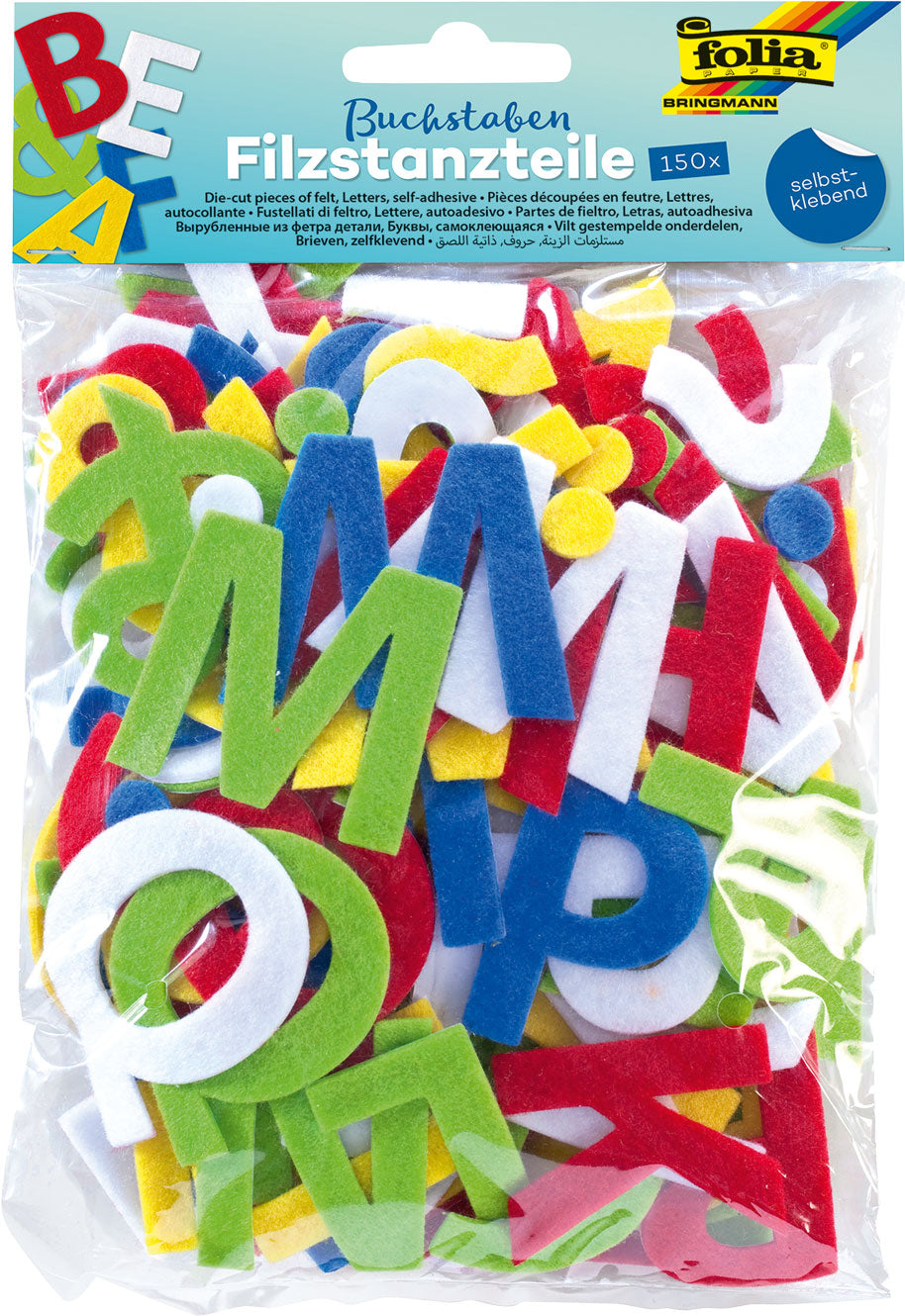 Filzstanzteile Buchstaben 150 St. selbstklebend