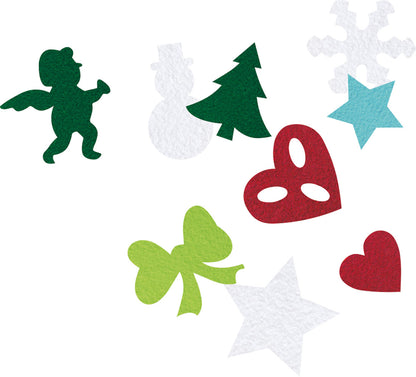 Filzstanzteile Weihnachten 117 Teile selbstklebend