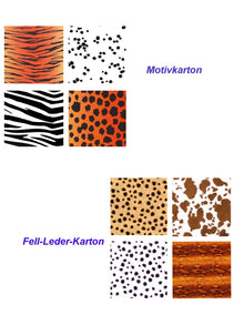 Fotokarton Tier-Fell-Leder MIX, 300g/m², 50x70cm 10 Bg.