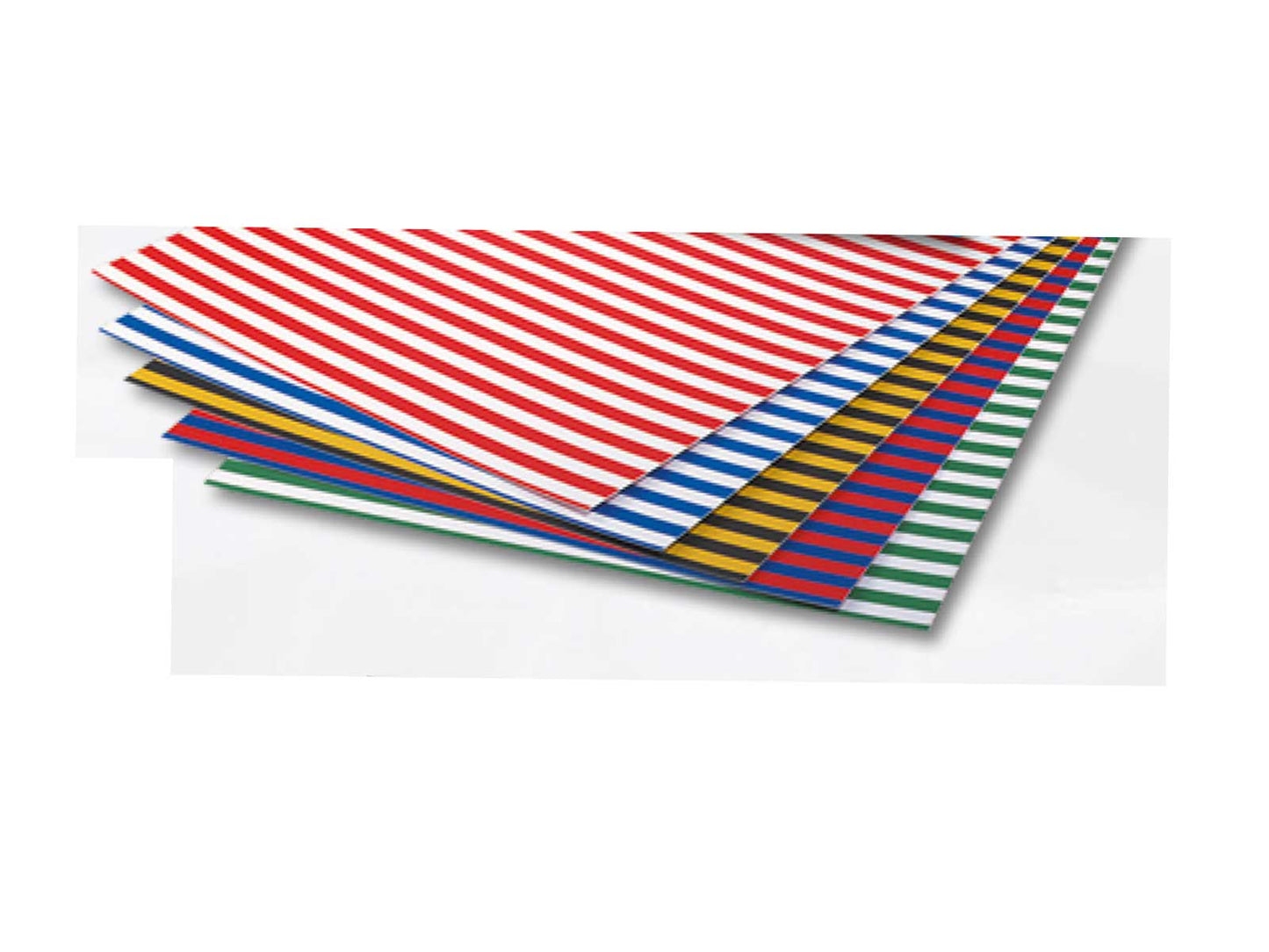 Fotokarton 50x70cm mit "Streifen" MIX 300g/m², in 5 Farben