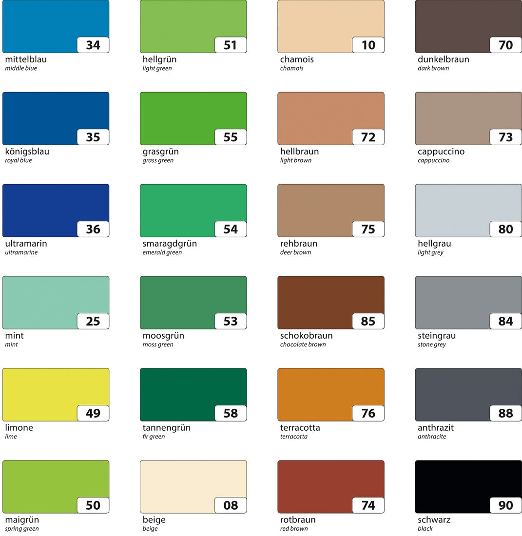 Fotokarton 10 Bogen 50 x 70 cm, 300 g/m², durchgefärbt, beidseitig