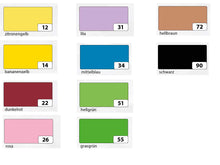 Fotokarton 300g/m² 100 Bogen 10 Farben gemischt 70 x 50 cm