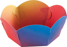 Panier décoratif fabriqué à partir de papier cartonné photo arc-en-ciel