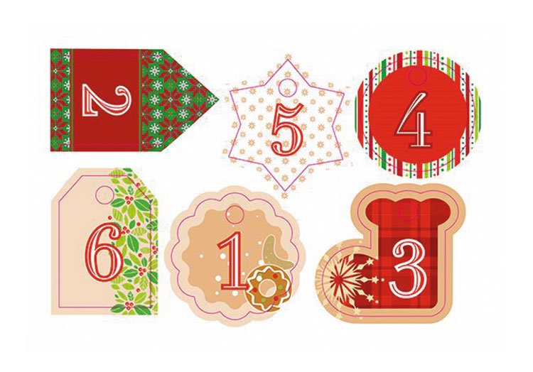 Adventskalender Jutesäckchen aus Polyester