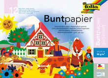 Gummiertes Buntpapier, 60 Blatt farbig sortiert