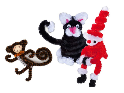 Chenilledraht Großpack (Pfeifenputzer)  200er 10 Farben