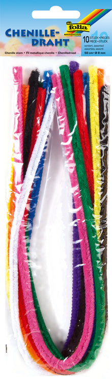 Chenilledraht 10 Stück MIX