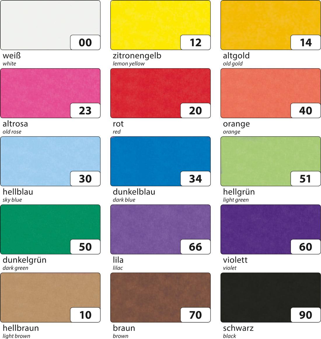 Papier calque, 20 rouleaux, 70 x 100 cm par rouleau, couleurs assorties, 42 g/m²