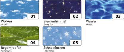 Transparentpapier ELEMENTS 5 Rollen je Motiv