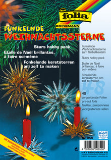 Alufolie Sternepack farbig sortiert