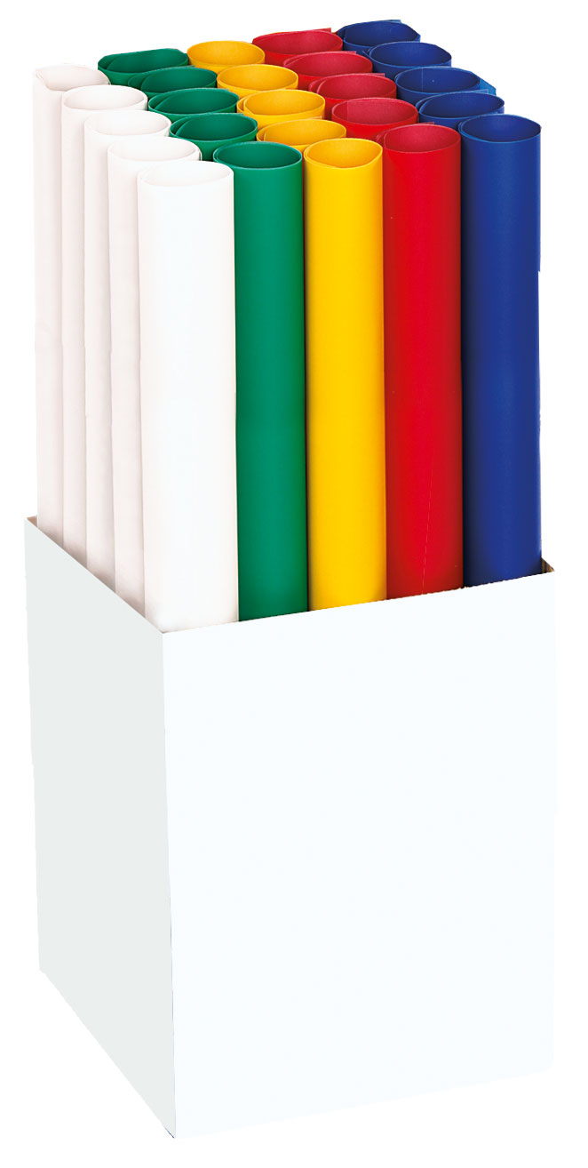 Transparentpapier 5 Rollen, 50,5x70cm je Bogen versch. Farben