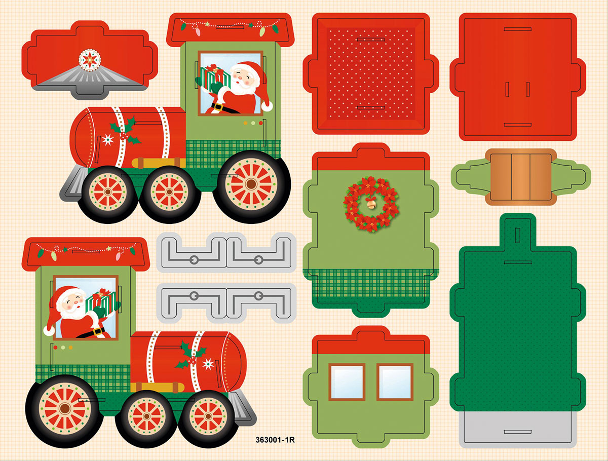 Adventskalender zum Basteln Weihnachtszug