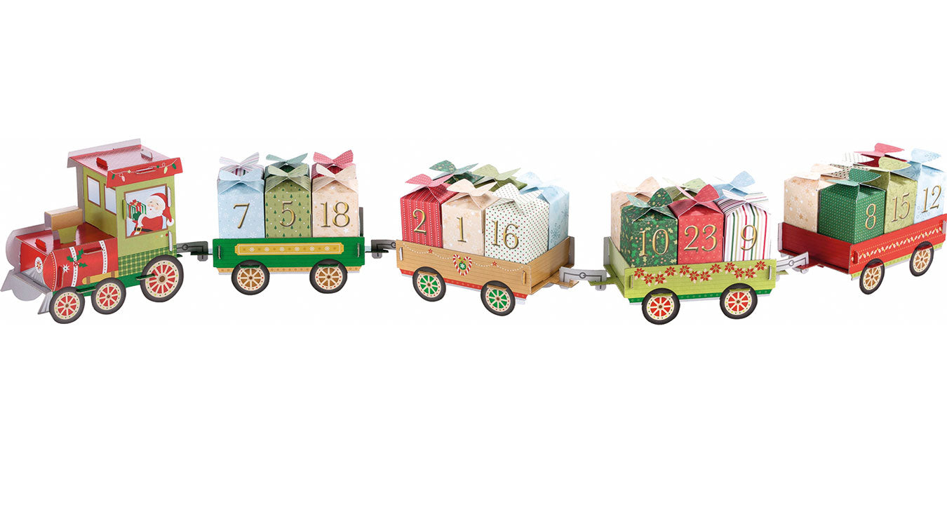 Adventskalender zum Basteln Weihnachtszug