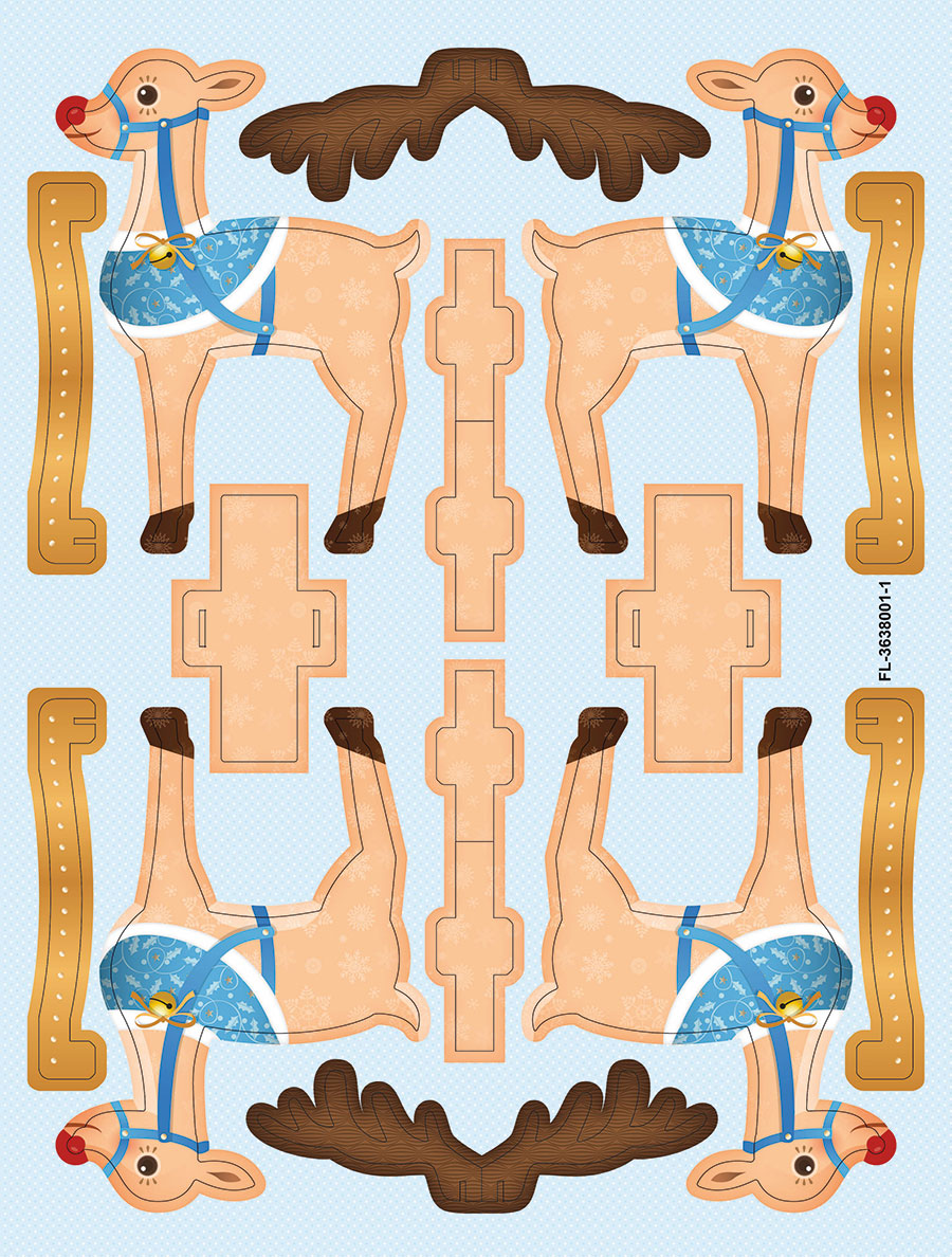 Adventskalender zum Basteln Rentierschlitten