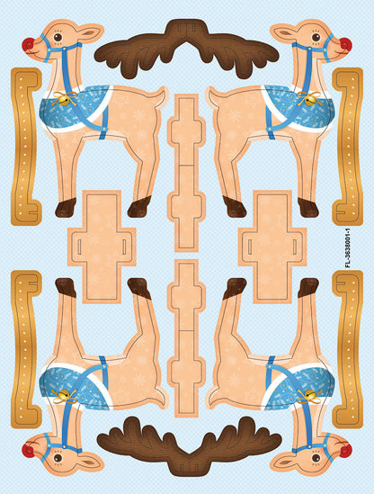 Adventskalender zum Basteln Rentierschlitten