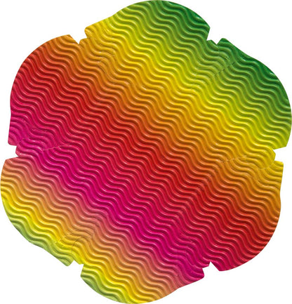 Paniers décoratifs 3D, lot de 12, motif vague arc-en-ciel