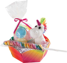 Paniers décoratifs 3D, lot de 12, motif vague arc-en-ciel