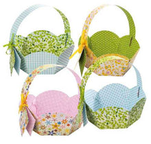 Paniers cadeaux avec poignées, 24 pièces, 3 modèles assortis