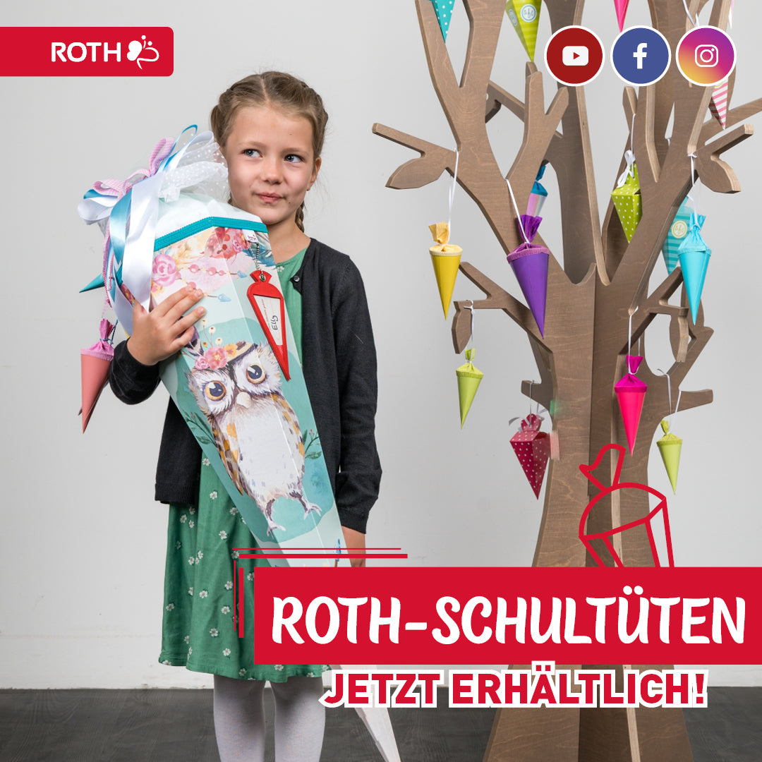 ROTH Schultüte (Zuckertüte) mit verstärkter Spitze 70 cm