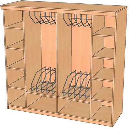 Liegepolsterschrank für 12 Liegepolster (140er) mit Türen