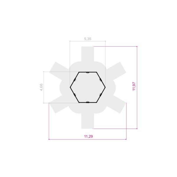 Hexagon Schaukel Silber