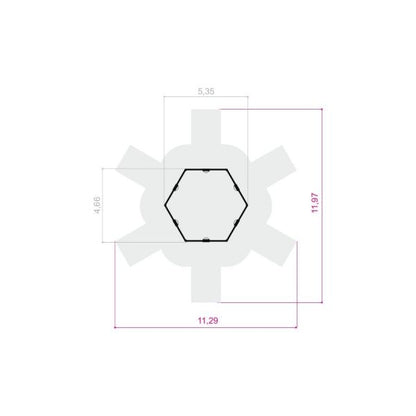 Hexagon Schaukel Silber