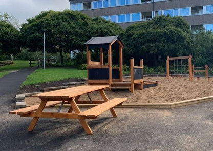 Tisch- und Bankkombination Lärche SH 30 cm