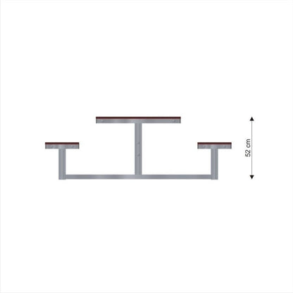 Tisch und Bankkombination HPL-Platten