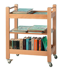 Servierwagen aus Massivholz auf Rollen