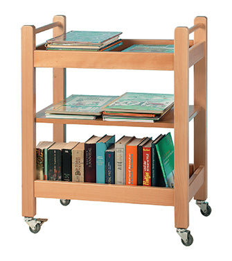 Servierwagen aus Massivholz auf Rollen