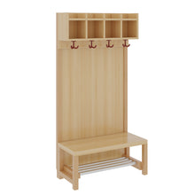 Komplettgarderobe für 4 Kinder mit Rückwand 80 cm
