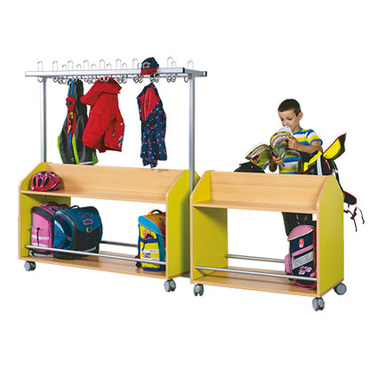 Garderobenwagen doppelseitig mit 18 Dreifachhaken