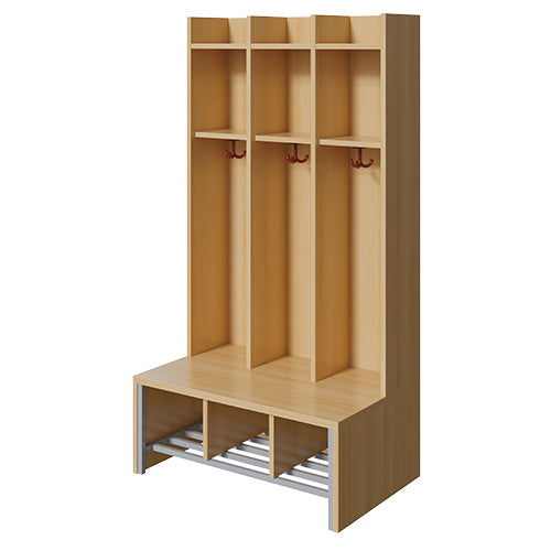 Spindgarderobe 3 Plätze offen