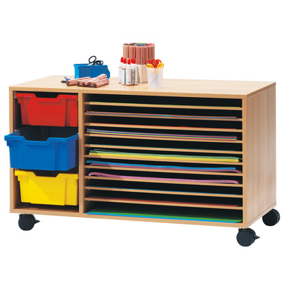 Papier- und Bastelwagen fahrbar