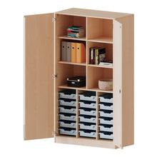 Hochschrank mit 18 Ergo Tray Boxen "M"