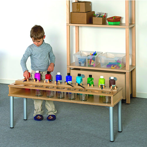 Height-adjustable color mixing table