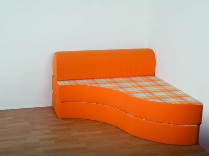 Bettsofa mit Rückenlehne Stoffbezug
