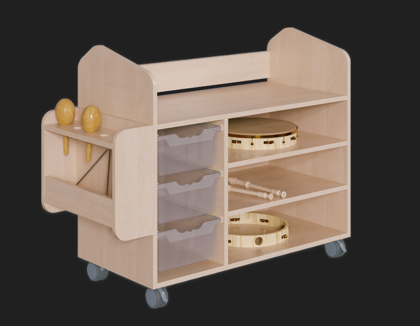 Chariot à musique avec accessoire