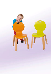 Chaise PEARL avec coque d'assise colorée