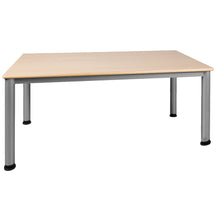 Holztisch Rechtecktisch Rundrohrfüße 160 x 80 cm