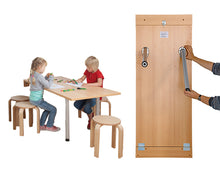 Wandklapptisch mit Rundrohrbeinen 140 x 70 cm