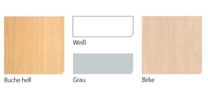 Komplettgarderobe für 7 Kinder mit Rückwand 140 cm